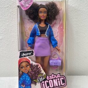MGA Dream Ella Extra Iconic YASMIN Doll 11.5" 90's Fashion Afro Puffs NIB NEW